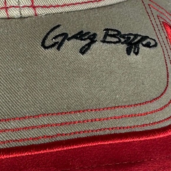 Team Caliber Greg Biffle #16 Grainger Racing Adjustable Baseball Cap Hat Tan Red - Picture 10 of 14